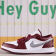 Original US$31 Air Jordan 1 Low Bordeaux 553558-615 Size 36-46