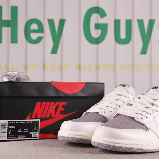 Top grade US$44 Air Jordan 1 Low Atmosphere Grey CZ0790-101 Size 36-46