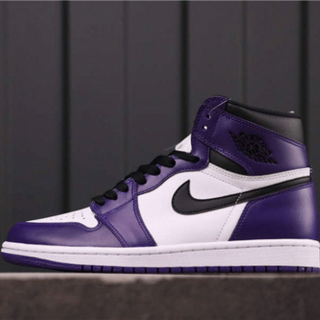 Authentic 100USD Air Jordan 1 High OG Court Purple 555088-500 40.5-46