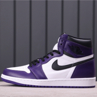 $110USD Air Jordan 1 High Court Purple 555088-500 40-47.5