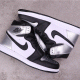 Authentic 36USD Air Jordan 1 High OG Silver Toe CD0461-001 36-46