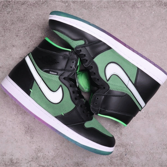 Close look 58USD Air Jordan 1 High Zoom Rage Green CK6637-002 36-46