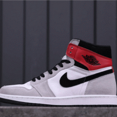 58USD Air Jordan 1 Light Smoke Grey 555088-126 36-46