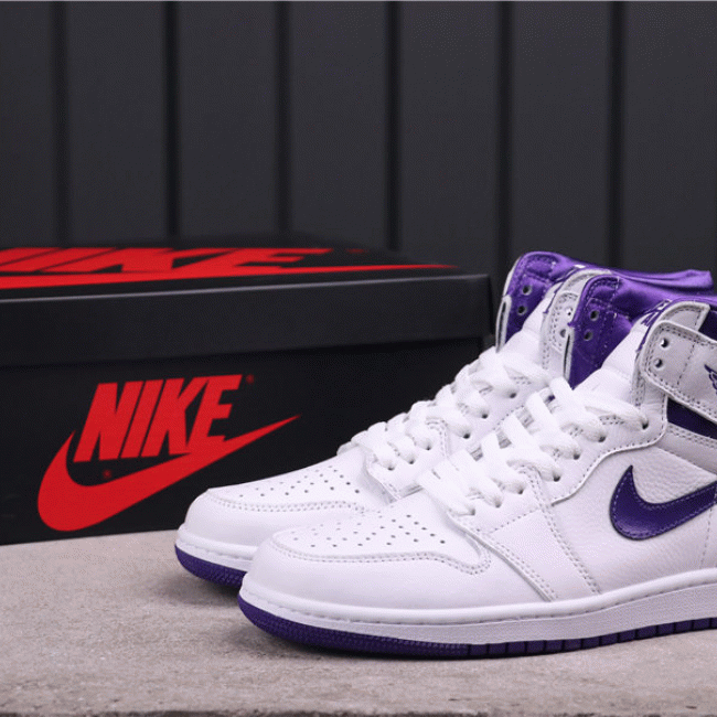 Close look 62USD Air Jordan 1 High OG WMNS Court Purple CD0461-151 36-47