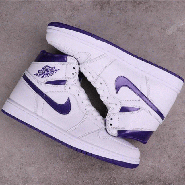 Close look 62USD Air Jordan 1 High OG WMNS Court Purple CD0461-151 36-47