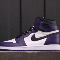 78USD Air Jordan 1 High OG Court Purple 555088-500 36-47.5