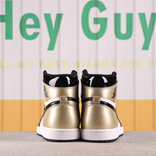 US$53 Air Jordan 1 OG NRG Gold Toe 861428-007 Size 36-47.5 Sneakers, Air Jordan 1 High image