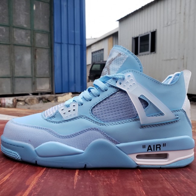 Original OFF-WHITE x Air 4 for Men Collaborative Sneakers with Unique Design Features