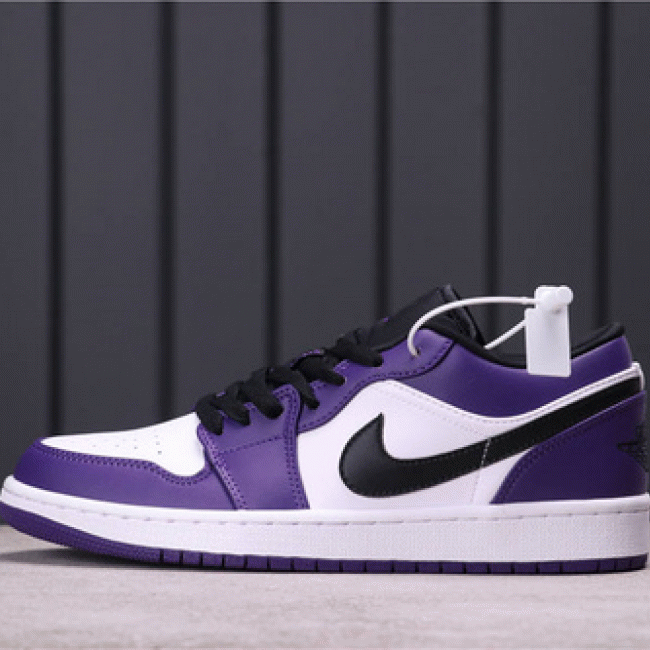 Authentic 44usd Air Jordan 1 Low Court Purple 553558-500 36-46