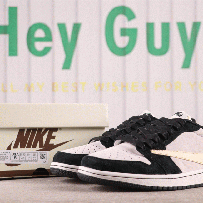 Original US$44 Travis Scott x Air Jordan 1 Low OG AJ1DM7866-678 Size 36-47.5