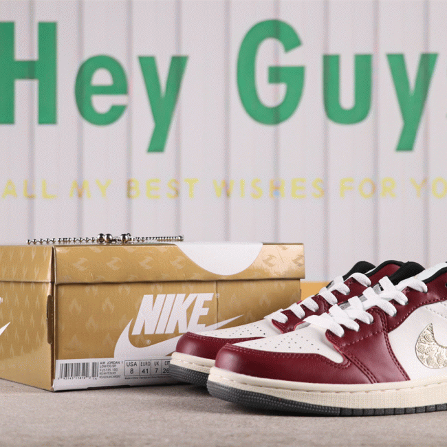 Top replicas US$26 Air Jordan 1 Low SE Dragon FJ5735-100 Size 36-46