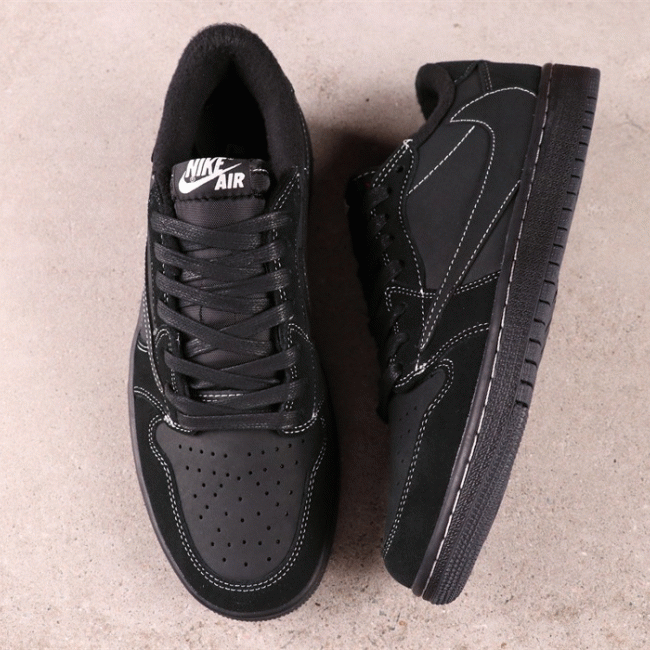 Top grade US$40 Air Jordan 1 Low Black Phantom DM7866-001 Size 36-46