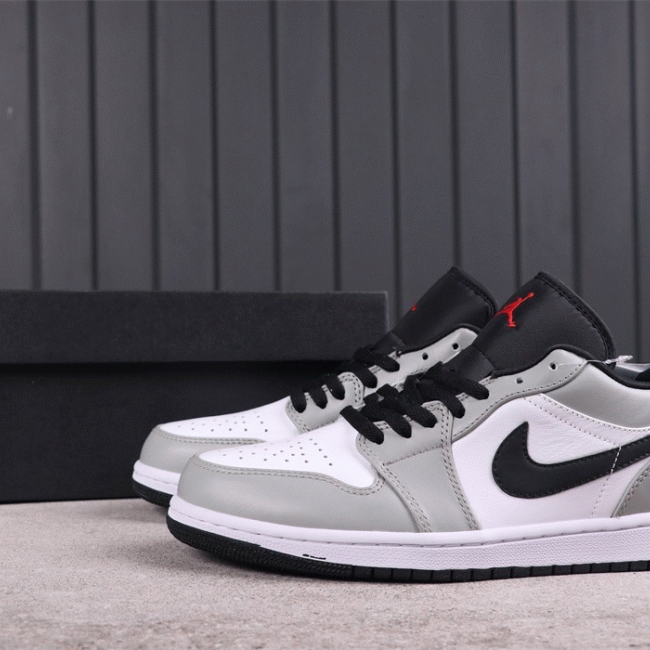 US$53 Air Jordan 1 Low Light Smoke Grey 553558-030 Size 36-46 Air Jordan, Sneakers, Air Jordan 1 Low image