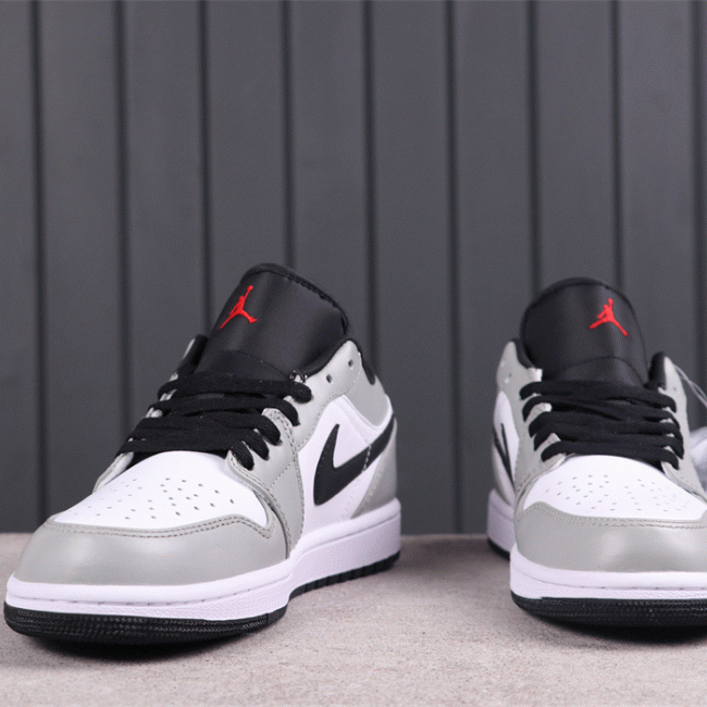 US$53 Air Jordan 1 Low Light Smoke Grey 553558-030 Size 36-46 Air Jordan, Sneakers, Air Jordan 1 Low image