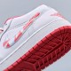 Authentic AJ1 Mid 554724-092, White Black Gym Red Colorway, Available in Sizes for Women and Men