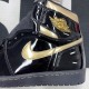 Top replicas AJ1 Retro High OG Black Gold Size 36 to 47.5 Authentic Grade