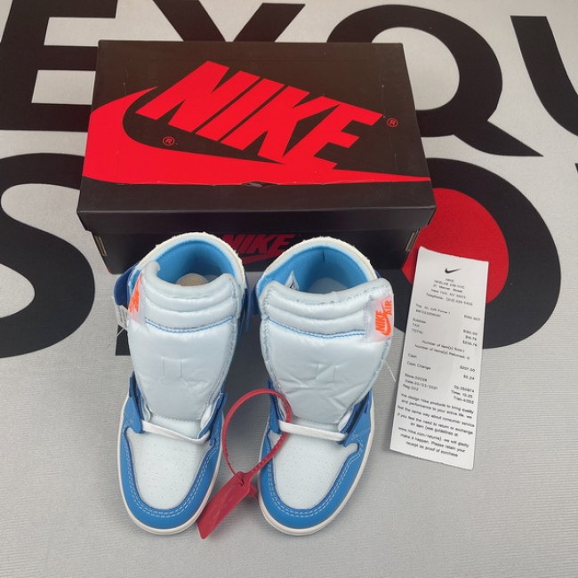 AJ1 x Off White Retro High OG UNC Size 36 to 47.5 Authentic Grade Air Jordan, Sneakers, Air Jordan 1 image