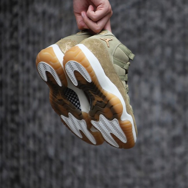 Air Jordan 11 Gold Pearl Olive Lux for Women and Men including half size Air Jordan, Sneakers, Air Jordan 11 image