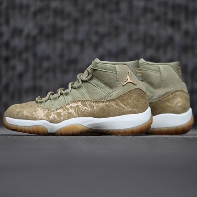 Air Jordan 11 Gold Pearl Olive Lux for Women and Men including half size Air Jordan, Sneakers, Air Jordan 11 image