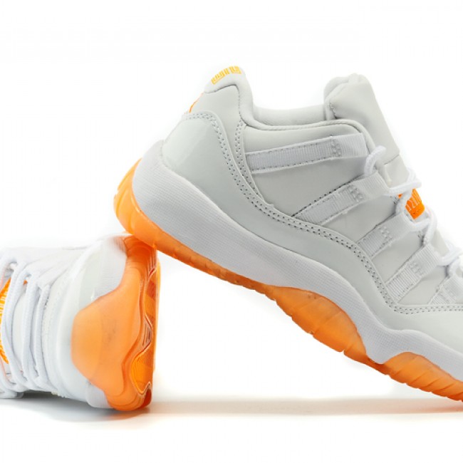 Top replicas Air Jordan 11 Retro Low GS Citrus 'LOW BRED regular women's shoes for Women shipped