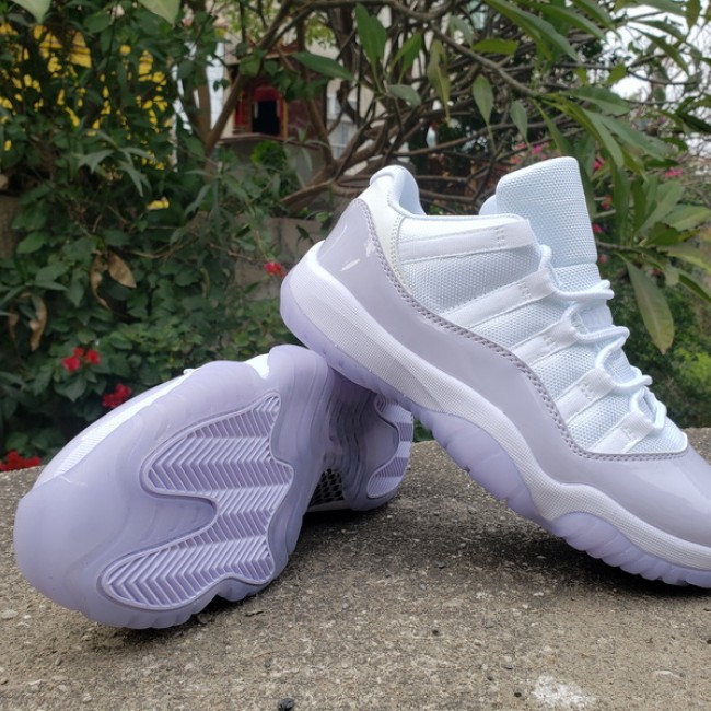 Original AIR JORDAN11LOw AJ 11 low top white pink purple men's and women's shoes for Women and Men