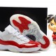 AAA AJ 11 Low Bang White Red Chao Afor Women and Men