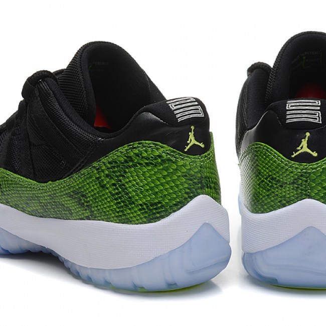 Authentic AJ 11 Low Top Super A Green Snake Skin 