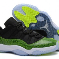 AJ 11 Low Top Super A Green Snake Skin 