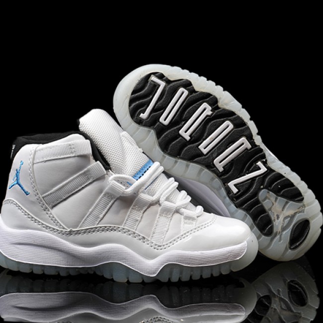 Close look AJ 11 White Legend Kids Shoes 28-35