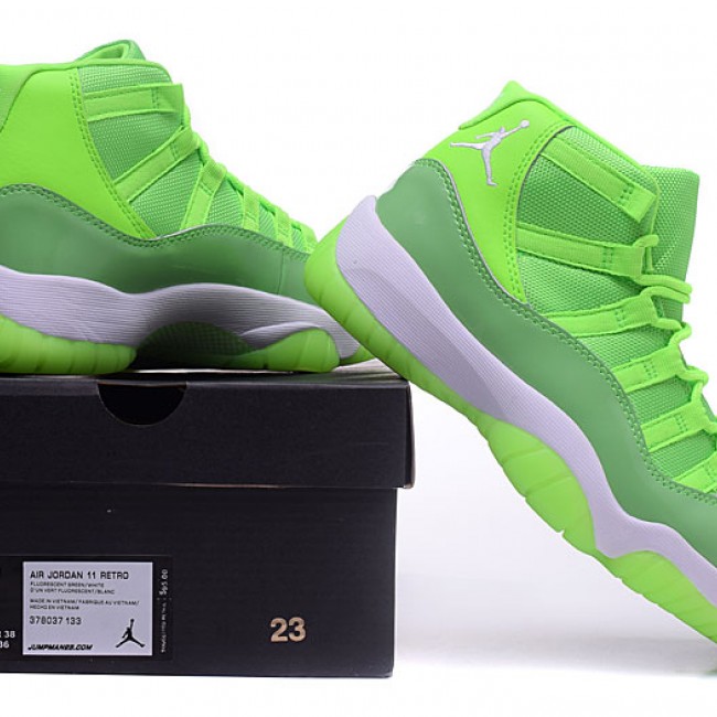 J11 Fluorescent Green Super for Women Air Jordan, Sneakers, Air Jordan 11 image