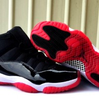 JORDAN 11 Black and red shoes for men and women for Women and Men
