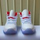 Top replicas JORDAN 11 Generation Jordan 11 White and red men's and women's shoes for Women and Men