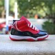 Authentic Jordan 11 High top red and black two-layer leather 36-46