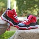 Authentic Jordan 11 High top red and black two-layer leather 36-46