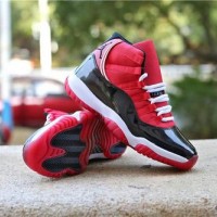 Jordan 11 High top red and black two-layer leather 36-46
