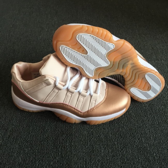 Authentic Ship soon Air Jordan 11 Low Rose Gold Women's shoes for Women