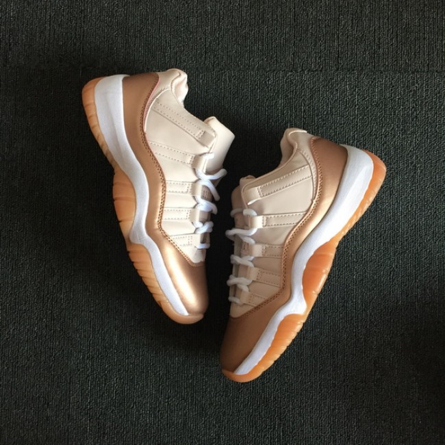 Authentic Ship soon Air Jordan 11 Low Rose Gold Women's shoes for Women