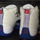 Cheap Jordan 12 Men Retro Sneakers Wholesale White Royal Blue Basketball Shoes image