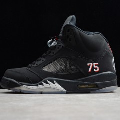 AIR JORDAN 5 RETRO BCFC PARIS SAINT-GERMAIN BLACK CHALLENGE RED-WHITE AV9175-001