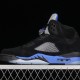 Top grade AIR JORDAN 5 RETRO BLACK RACER BLUE REFLECTIVE SILVER CT4838-004