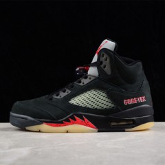 AIR JORDAN 5 RETRO GORE TEX OFF-NOIR FIRE RED BLACK MUSLIN DR0092-001