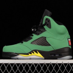 AIR JORDAN 5 RETRO OREGON APPLE GREEN BLACK YELLOW STRIKE BLACK CK6631-307