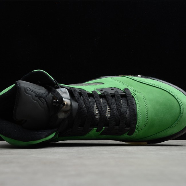 AIR JORDAN 5 RETRO SE OREGON APPLE GREEN BLACK YELLOW STRIKE BLACK CK6631-307 Air Jordan, Sneakers, Air Jordan 5 image