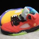 Authentic AIR JORDAN 5 WHAT THE VARSITY MAIZE COURT PURPLE-GHOST GREEN-SOLAR ORANGE CZ5725-700