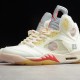 Close look GZ OW X AIR JORDAN 5 WHITE FIRE RED CT8480-002