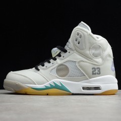 OW X AIR JORDAN 5 GREY GREEN-WHITE CT8480-105