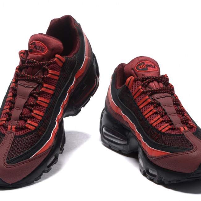 Close look Nike Air max 95 essential Red University Red Black black red 749766-600 36-46
