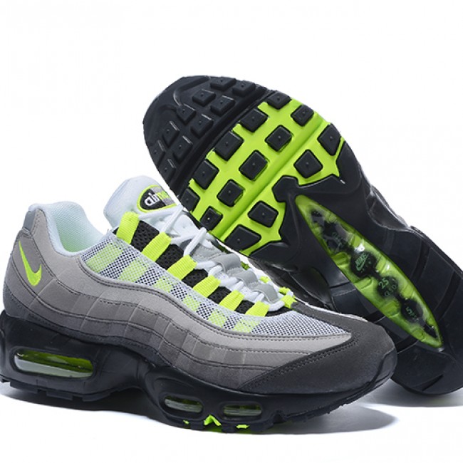 AAA Nike WMNS Air Max 95 Essential Air Cushion Retro Jogging Versatile Shoe Grey Green Black 554970-07 36-46