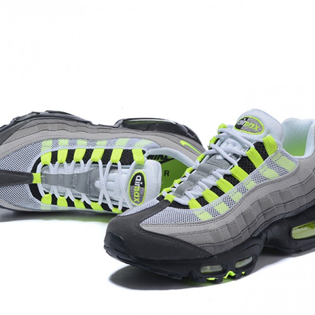 AAA Nike WMNS Air Max 95 Essential Air Cushion Retro Jogging Versatile Shoe Grey Green Black 554970-07 36-46