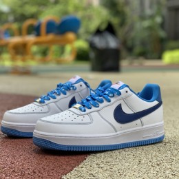 Af1 white and blue low Nike Air Force 1 Low First Use AF1 white and blue board shoes DA8478-100